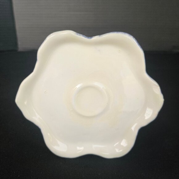 Vintage Cramer Mold Handmade Art Pottery Pitcher Vase Transferware 9.5" Tall - Picture 8 of 10